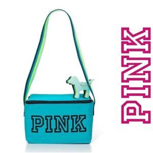 Victoria's Secret PINK | Blue Cooler 6 Pack Cooler Bag With Dog Key Chain